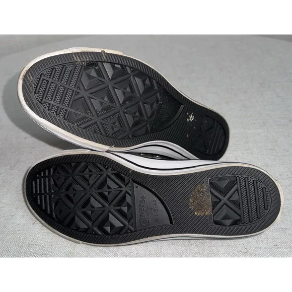 Women's Sz 8.5 Converse Chuck Taylor All Star Silver Glitter Low Shoes Sneakers - Picture 6 of 9